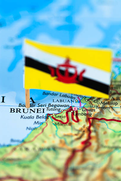 istock Map and flag of Brunei 172488655