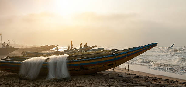 Fishermen going out to the sea. "Fishermen going out to the sea in India. Puri, Orissa, India." odisha stock pictures, royalty-free photos & images