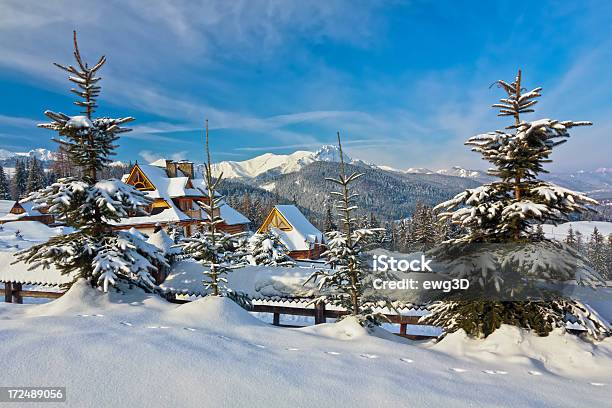 Vacanza Chalet Di Montagna Coperta Di Neve - Fotografie stock e altre immagini di Alpi - Alpi, Ambientazione esterna, Ambientazione tranquilla