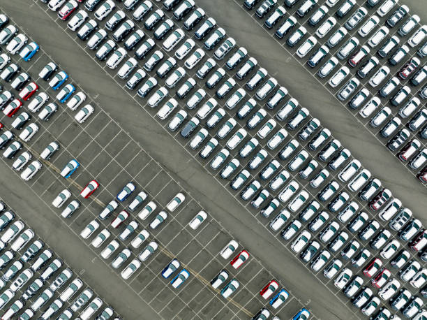 istock Automobiles Recently Unloaded At Port 1724896036