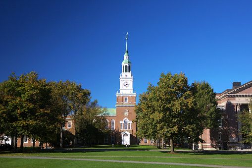 Oct 9, 2010, Hanover, New Hampshire, USA: Baker-Berry Library, Dartmouth College in early fall
