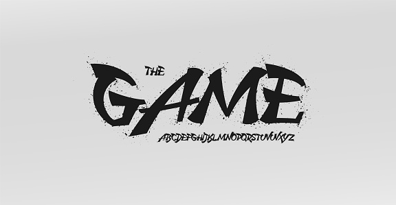 HipHop font, Graffiti Playful Modern alphabet, Dynamic letters. Typographic design fun embraces inclusivity and contemporary expression with a visually beautiful typeface.