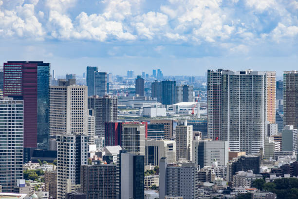 istock Tokyo skyscrapers with beautiful sunlight 1725076562