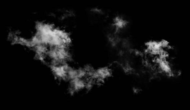 istock Textured Smoke,Abstract white,isolated on black background 1725105989