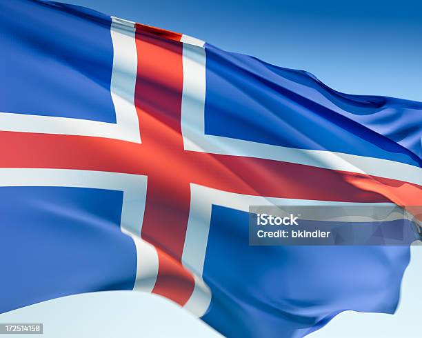 Flag Of Iceland Stock Photo - Download Image Now - Blue, Business, Flag