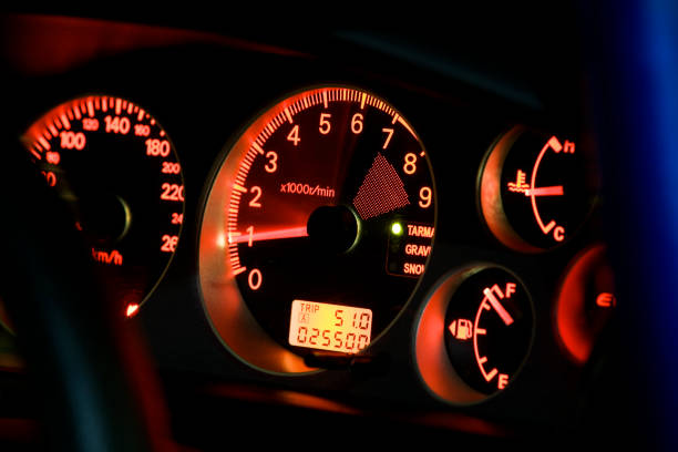 istock A tachometer lit up in a vehicle that is turned on 172514195
