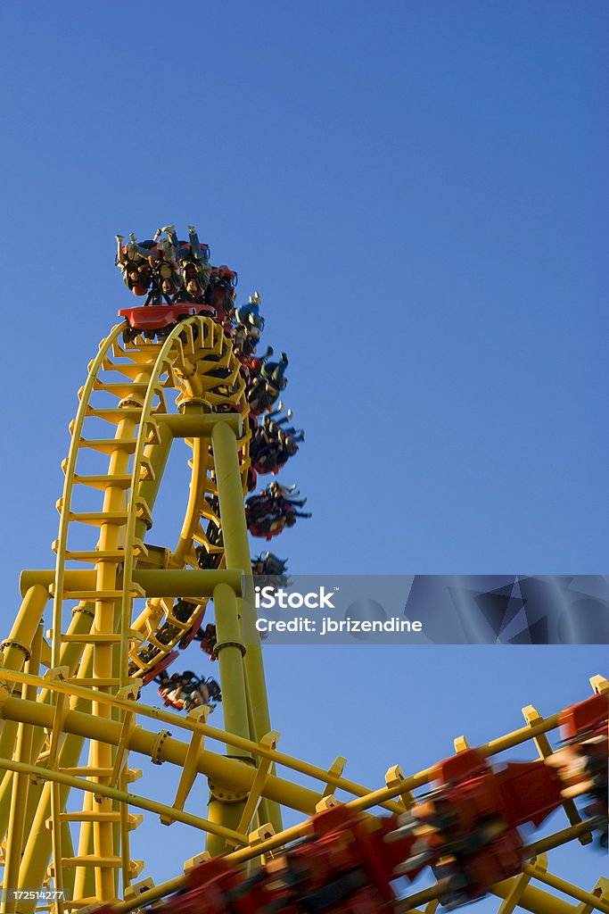 Żółty Rollercoaster 11 - Zbiór zdjęć royalty-free (Rollercoaster)