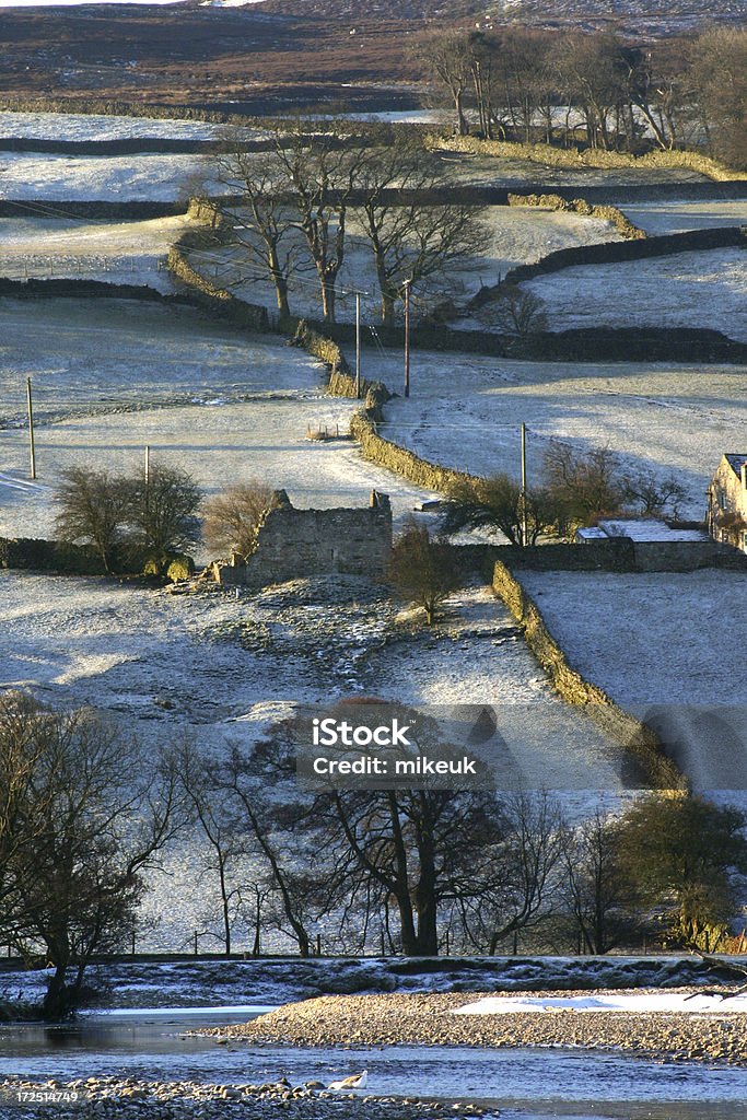 Campagne anglaise en hiver, Yorkshire - Photo de Neige libre de droits