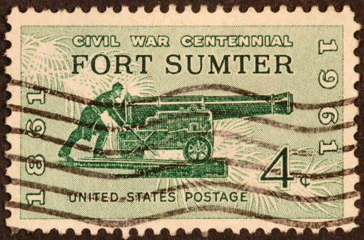 US postage stamp commemorating the centennial of the American Civil War.