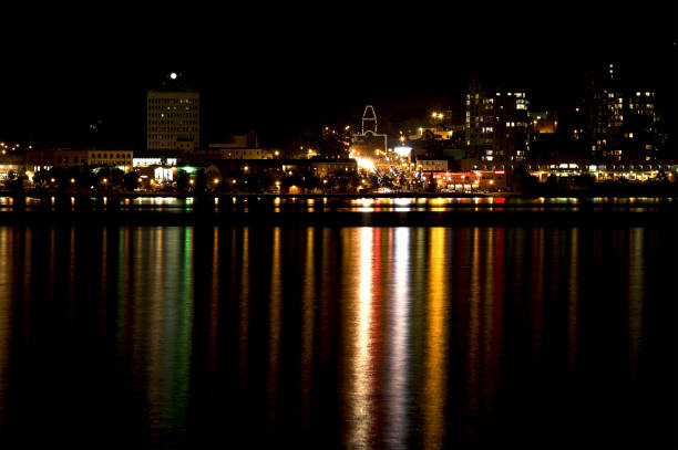 istock Cityscape Shot with Lights Reflecting on Water 172514763
