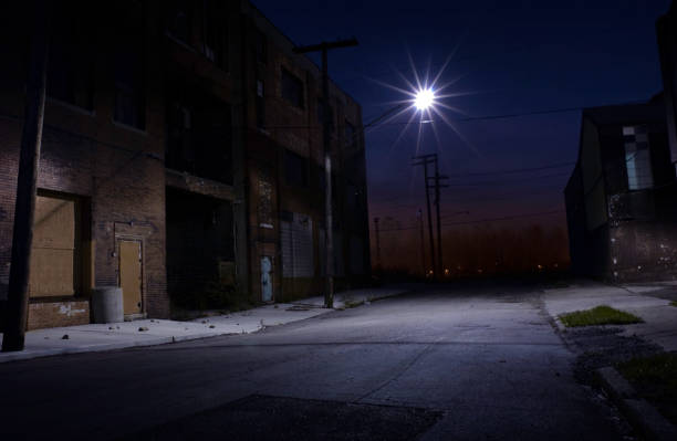 Dark Urban Corner at Night