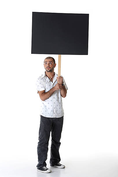 Young Protest - Space For Writing stock photo