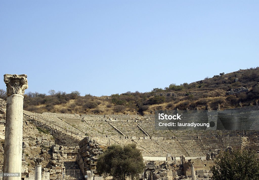 Teatro Romano ruínas em Éfeso, Turquia - Foto de stock de Anfiteatro royalty-free