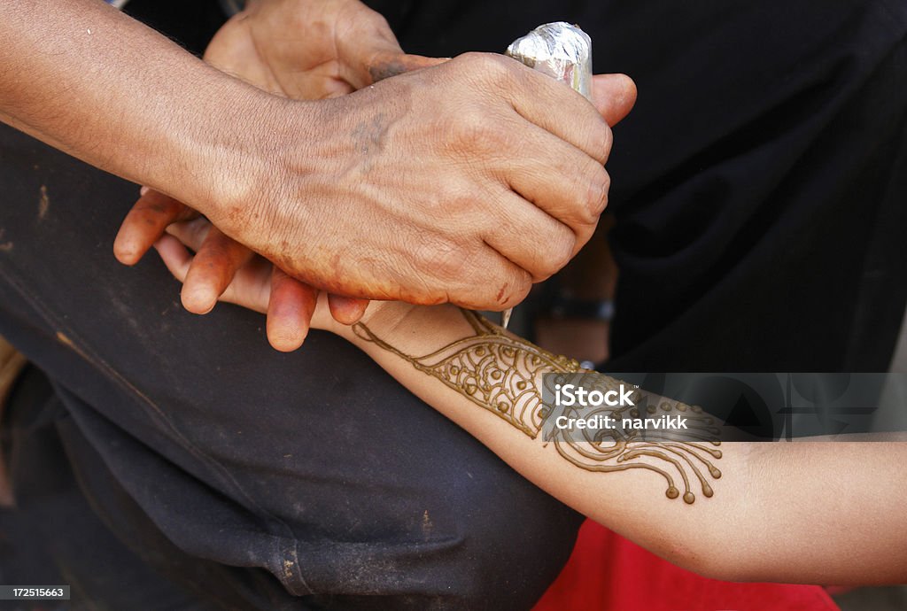 Decoración de Henna - Foto de stock de Arte libre de derechos