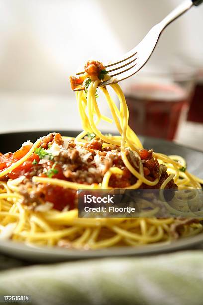 Italian Stills Spaghetti Bolognese Stock Photo - Download Image Now - Bolognese Sauce, Pasta, Close-up