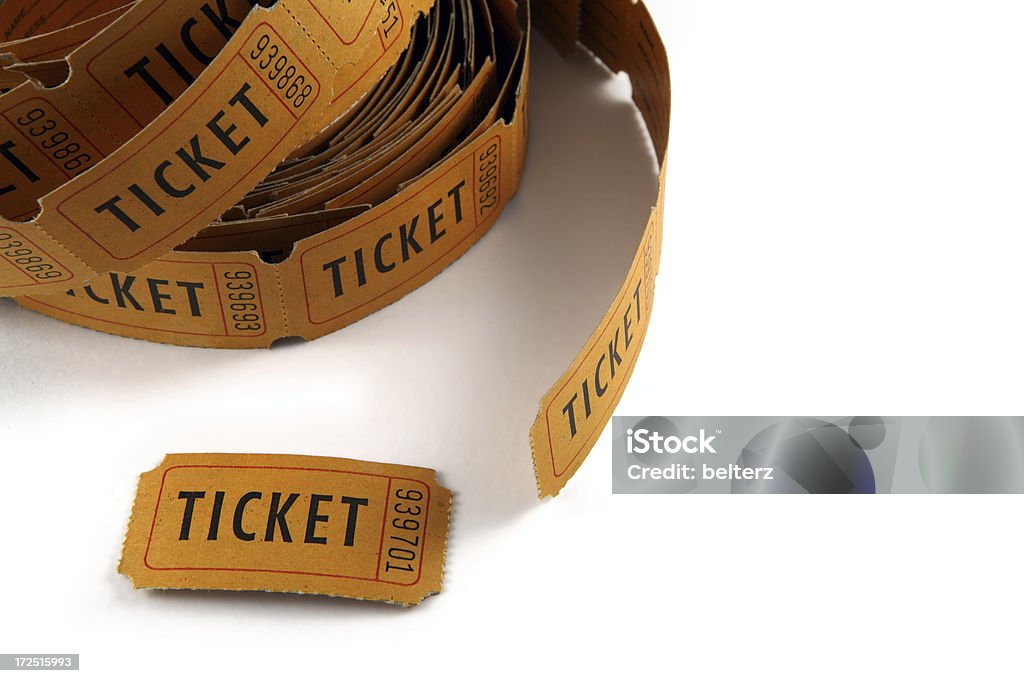 tickets roll of tickets with one separated Ticket Stock Photo
