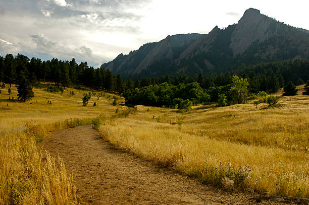 볼더 flatirons 하이킹 트레일 - university of colorado 뉴스 사진 이미지