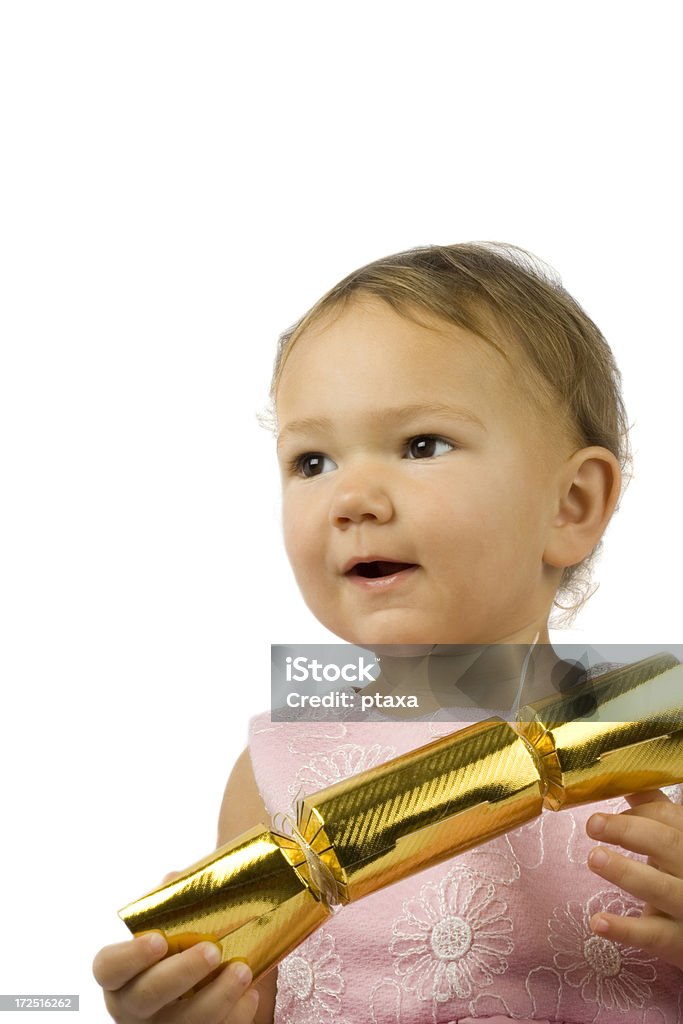 Bambino ragazza con cracker - Foto stock royalty-free di 12-23 mesi