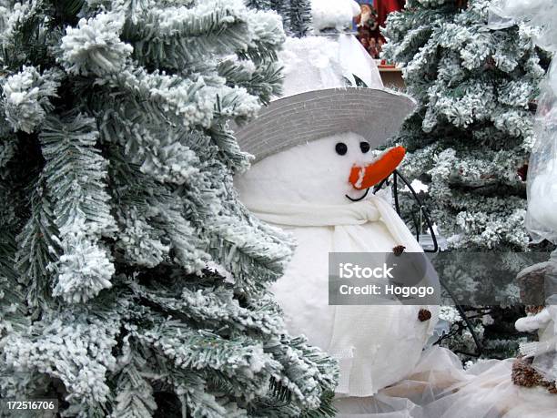 Little Boneco De Neve - Fotografias de stock e mais imagens de Abeto - Abeto, Boneco de neve, Branco