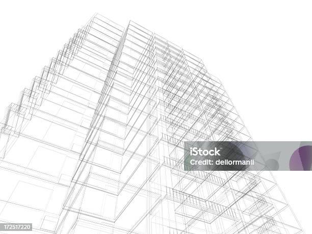 Wire Frame Architectural Background Stock Photo - Download Image Now - Abstract, Architect, Architecture