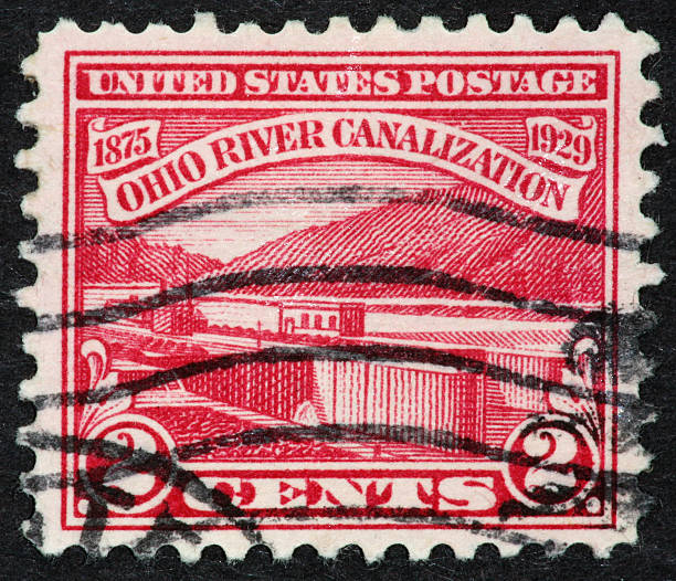 istock Ohio River Canal stamp 1929 172517285