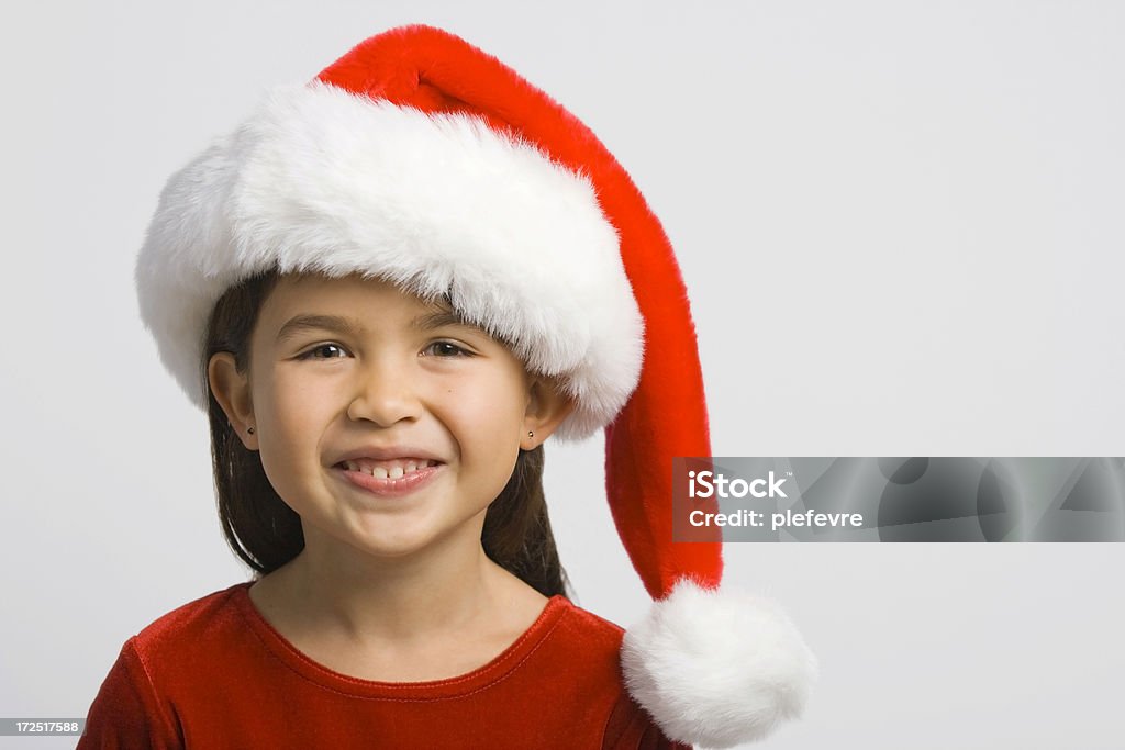 Dziewczynka Santa - Zbiór zdjęć royalty-free (Biały)