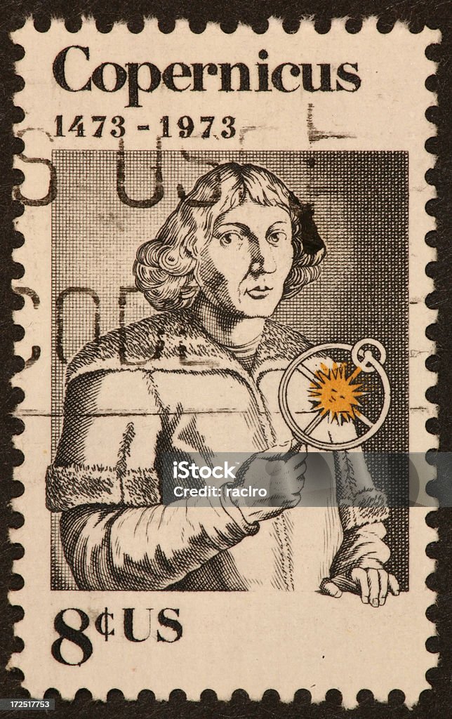 Марка 1973 Copernicus - Стоковые фото Nicolaus Copernicus роялти-фри
