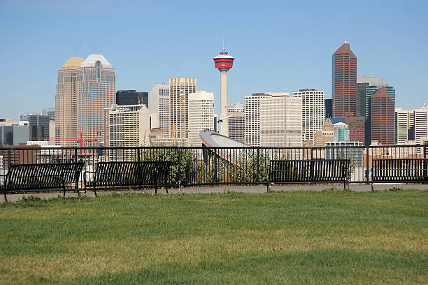 istock Calgary View With Green Space And Park Benches 172517906