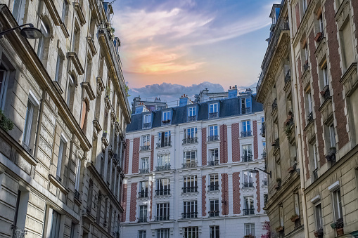April 30, 2022: Street in II arrondissement in Paris downtown