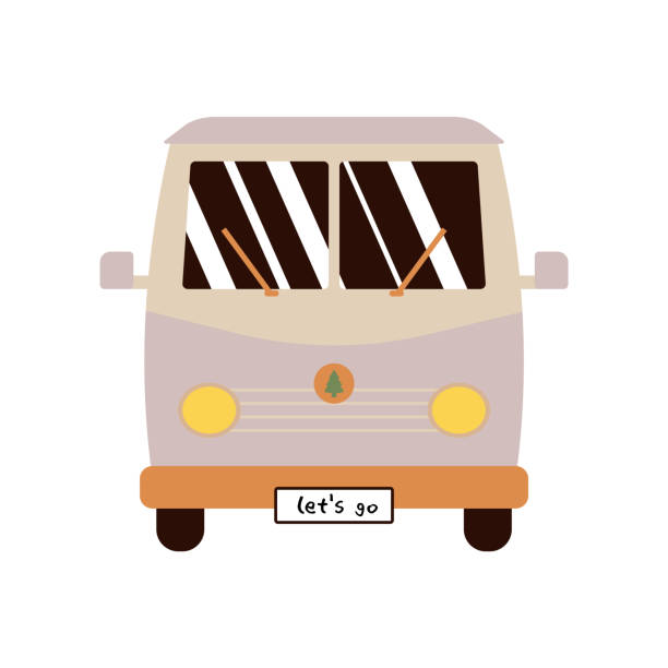 istock Car for travel and adventure on white background. Hiking clipart. Flat vector illustration. 1725229046