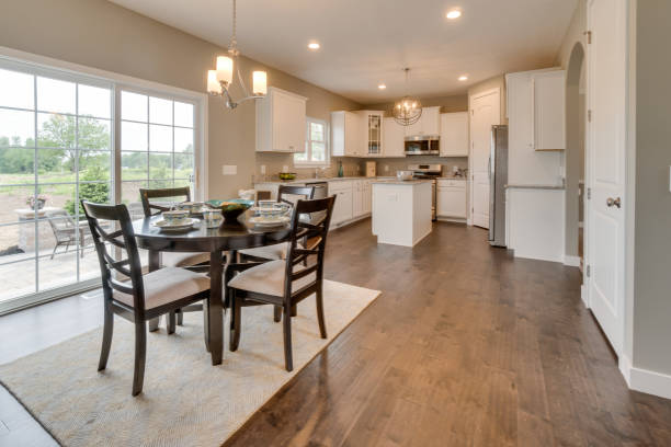 istock This dining and kitchen area feels more spacious with the open concept 1725299345