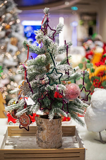 istock Christmas tree decorated with Christmas stars in the interior 1725340139