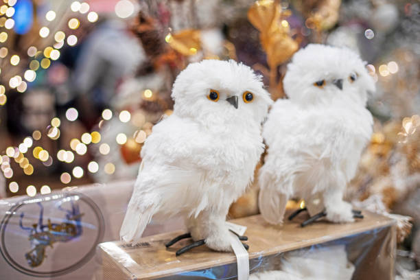 istock decorative white owls with christmas interior 1725341696