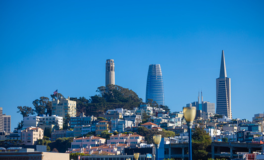 A view of the city skyline in San Francisco, California