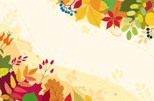 Vector illustration of Autumn background