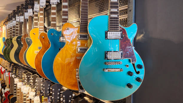 istock The store with electric guitars 1725425057