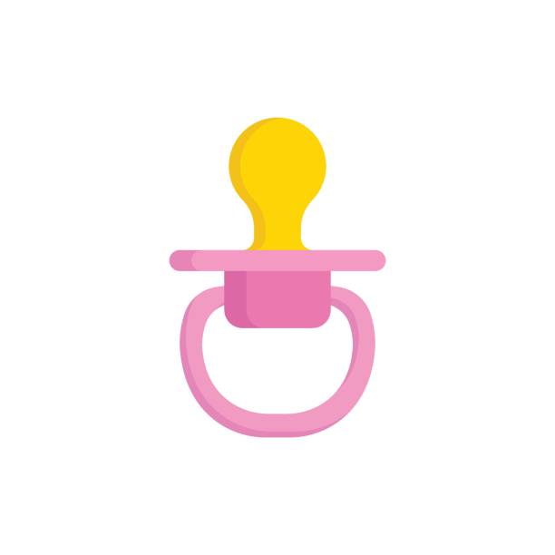 istock Baby pacifier icon in flat style. Nipple for newborn child vector illustration on isolated background. Soother sign business concept. 1725452013