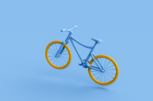 Sparse, Three Dimensional, White Background, Aluminum, Bicycle