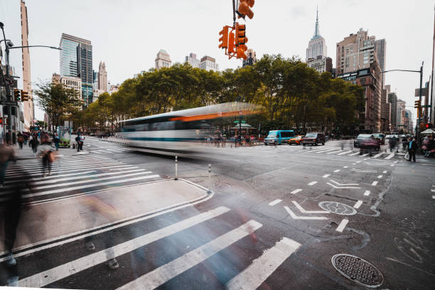 istock Pedestrian crossing in New York 1725476712