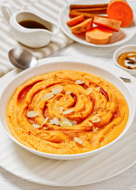 istock vanilla whipped sweet potatoes with maple syrup 1725496263