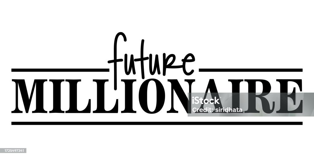 Future Millionaire Illustration Isolated On White Background Stock