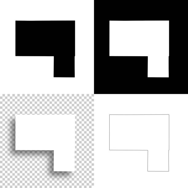 コロラド州エルバート郡。設計用のマップ。空白、白、黒の背景 - kiowa点のイラスト素材／クリップアート素材／マンガ素材／アイコン素材