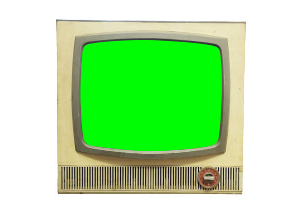 istock Old TV with green screen. Retro technology concept. 1725517740