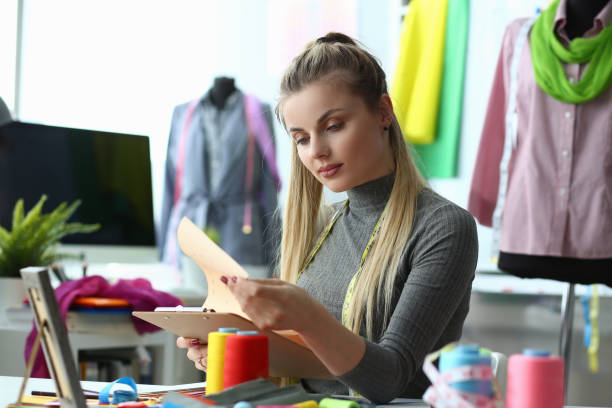 istock Fashion designer is working on a color design in studio 1725535817
