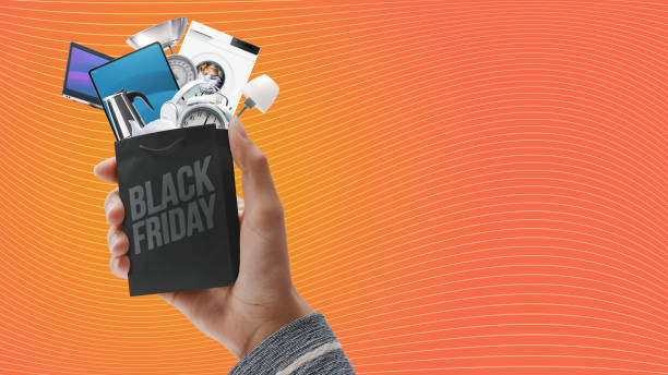 istock Black Friday offers in a small shopping bag 1725539794