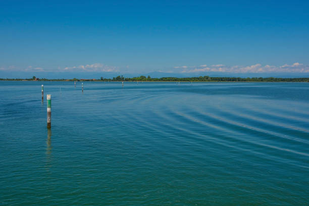 Pellestrina - Venice, Italy - November 09, 2025. Mooring in Venetian lagoon, day shot.