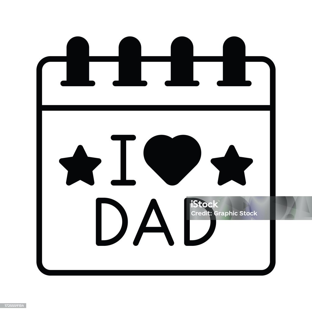 Fathers Day Calendar Vector Design Isolated On White Background Stock Fathers Day Calendar Vector Design Isolated On White Background Stock