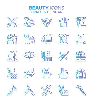 Enhance your glamorous design projects with this elegant Beauty and Cosmetics Icon Set, featuring 25 meticulously designed icons. Perfect for makeup artists, beauty bloggers, and cosmetic brands, this collection includes icons representing beauty products, makeup tools, skincare, and more. Elevate your visuals and effectively convey the allure of beauty with this carefully curated set of icons.