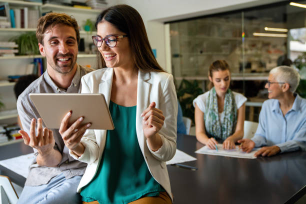 istock Team of multiethnic creative marketing experts brainstorming during work 1725710478