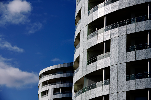 Round apartment building in Vejle.